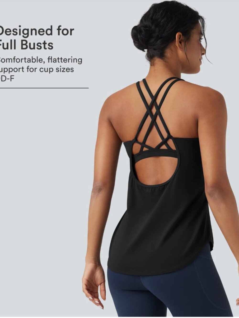 Halara UltraSculpt™* Halara UltraSculpt™ Round Neck Crisscross Back Running Tank